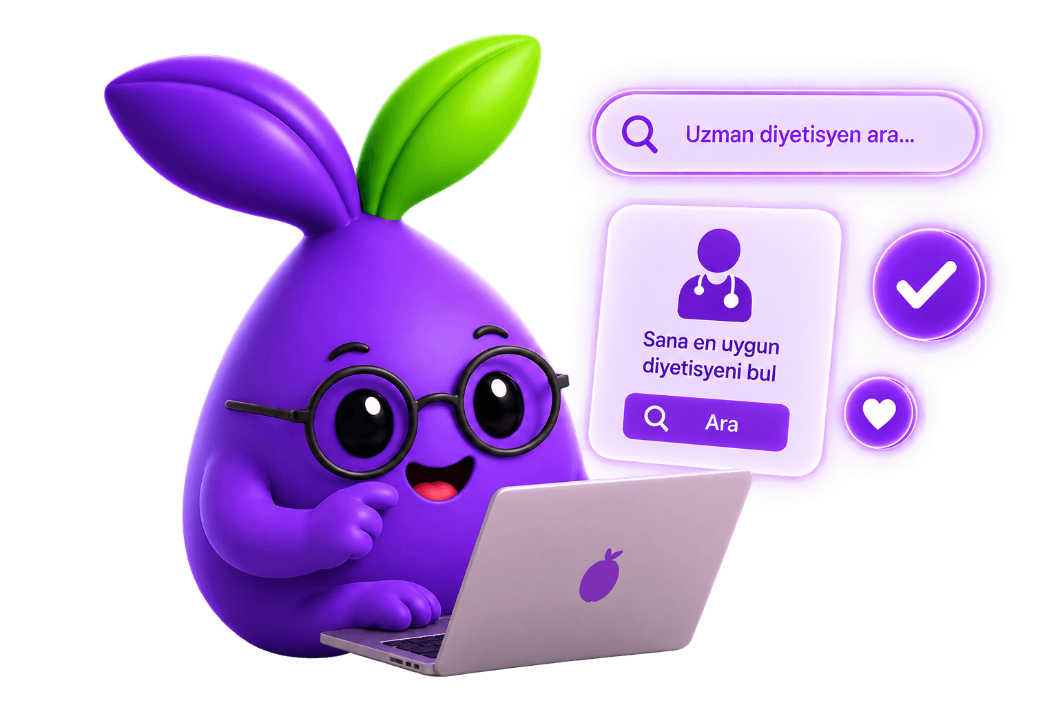 Diyetisyen bulma adımını gösteren illüstrasyon
